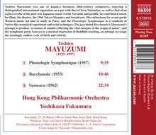 Toshiro Mayuzumi (1929-1997): Samsara, CD