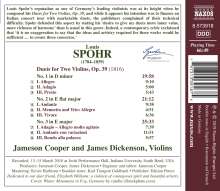 Louis Spohr (1784-1859): Duette für 2 Violinen op.39 Nr.1-3, CD