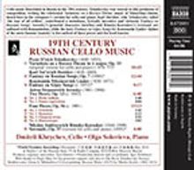 19th Century Russian Cello Music, CD