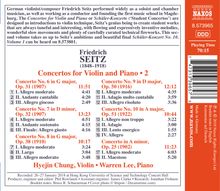 Friedrich Seitz (1848-1918): Konzerte für Violine &amp; Klavier Nr.6-10, CD