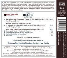 Max Reger (1873-1916): Vier Tondichtungen nach Arnold Böcklin op.128, CD