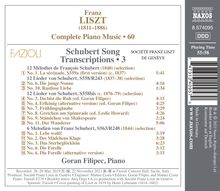 Franz Liszt (1811-1886): Klavierwerke Vol. 60 - Schubert Song Transcriptions Vol.3, CD