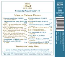Franz Liszt (1811-1886): Klavierwerke Vol. 58 - Music on National Themes, CD