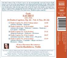 Emile Sauret (1852-1920): 24 Etudes-Caprices op.64 Vol.4, CD