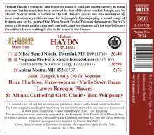 Michael Haydn (1737-1806): Missa Sancti Nicolai Tolentini MH 109, CD