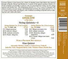 Georges Onslow (1784-1852): Streichquintette Vol.4, CD