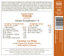 Charles-Marie Widor (1844-1937): Die Orgelsymphonien Vol.4, CD