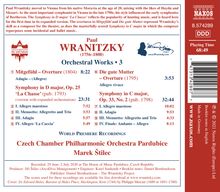 Paul Wranitzky (1756-1808): Orchesterwerke Vol.3, CD