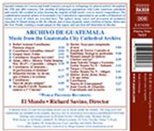 Archivo de Guatemala - Musik aus dem Guatemala City Cathedral Archive, CD
