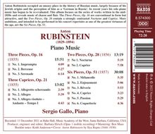 Anton Rubinstein (1829-1894): Klavierwerke, CD