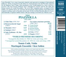 Astor Piazzolla (1921-1992): Buenos Aires - Arrangements für Violine &amp; Streichorchester, CD