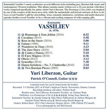 Konstantin Vassiliev (geb. 1970): Gitarrenwerke Vol.1, CD