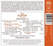 Bela Bartok (1881-1945): Klavierwerke Vol.8, CD