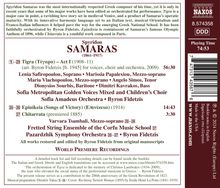 Spyridon Samaras (1861-1917): Tigra (unvollendete Oper in 1 Akt), CD