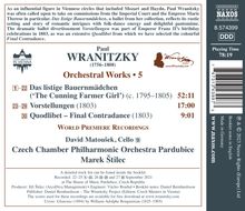 Paul Wranitzky (1756-1808): Orchesterwerke Vol.5, CD