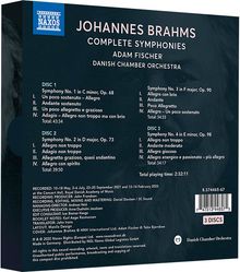 Johannes Brahms (1833-1897): Symphonien Nr.1-4, 3 CDs