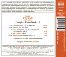 Louis Vierne (1870-1937): Klavierwerke Vol.2, CD