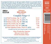 Johannes Brahms (1833-1897): Sämtliche Lieder Vol.5 (Naxos-Edition), CD
