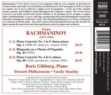 Sergej Rachmaninoff (1873-1943): Klavierkonzerte Nr.1 &amp; 4, CD