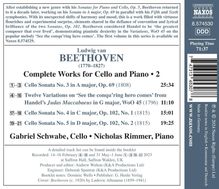 Ludwig van Beethoven (1770-1827): Sämtliche Werke für Cello &amp; Klavier Vol.2, CD