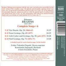 Johannes Brahms (1833-1897): Sämtliche Lieder Vol.6 (Naxos-Edition), CD