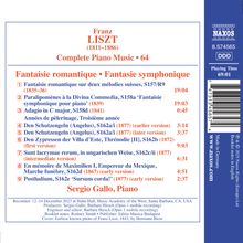 Franz Liszt (1811-1886): Klavierwerke Vol. 64 - Fantaisie romatique / Fantaisie symphonique, CD