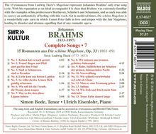 Es handelt sich um ein CD-Cover von Brahms' "Complete Songs • 7", 15 Romanzen mit Text von Ludwig Tieck. щ