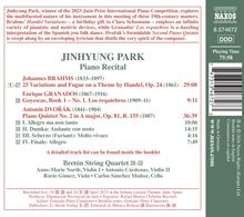 Jinhyung Park Piano Recital. Werke von Brahms, Granados und Dvořák. Gesamtspielzeit: 75:58. Naxos-Logo rechts oben.