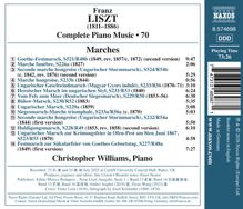 Franz Liszt (1811–1886) Complete Piano Music • 70 Marches. Christopher Williams, Piano. Spieldauer 73:26. Naxos Logo.
