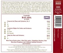 Leonardo Balada (geb. 1933): Klavierkonzert Nr.3, CD