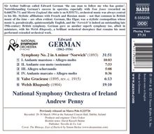 Edward German (1862-1936): Symphonie Nr. 2 a-moll "Norwich", CD