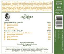 Alberto Ginastera (1916-1983): Klavierkonzerte Nr.1 &amp; 2 (opp.28 &amp; 39), CD