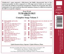 Peter Iljitsch Tschaikowsky (1840-1893): Sämtliche Lieder Vol.3, CD
