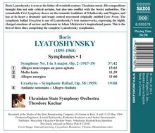 Boris Lyatoshinsky (1895-1968): Symphonie Nr.1, CD