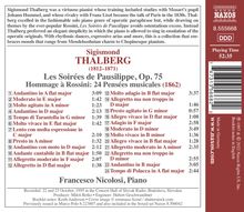 Sigismund Thalberg (1812-1871): Les Soirees de Pausilippe op.75, CD