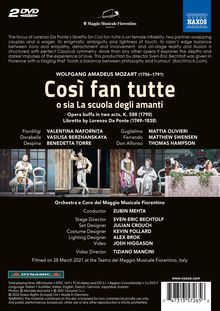 Wolfgang Amadeus Mozart (1756-1791): Cosi fan tutte, 2 DVDs