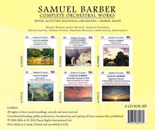 Samuel Barber (1910-1981): Das Orchesterwerk, 6 CDs