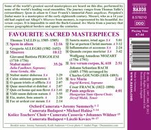 Favourite Sacred Masterpieces, CD
