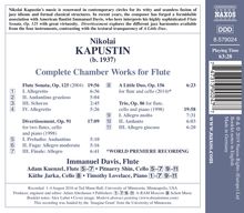 Nikolai Kapustin (1937-2020): Kammermusik für Flöte, CD