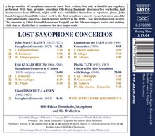 Olli-Pekka Tuomisalo - Lost Saxophone Concertos, CD