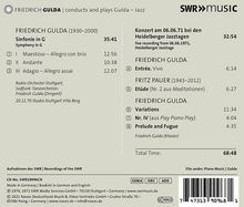 Friedrich Gulda (1930-2000): Symphonie G-Dur für Jazzband &amp; Orchester, CD