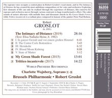 Robert Groslot (geb. 1951): The Intimacy of Distance für Sopran &amp; Orchester, CD