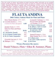 Daniel Velasco - Flauta Andina (20th Century Andean Music für Flute and Piano), CD
