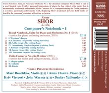 Alexey Shor (geb. 1970): Suite für Klavier &amp; Orchester Nr.1 "Travel Notebook", CD