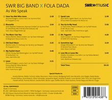 SWR Big Band &amp; Fola Dada: As We Speak, CD