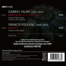 SWRmusic. Gabriel Fauré Requiem, op. 48. Francis Poulenc Gloria. Radio-Sinfonieorchester Stuttgart.