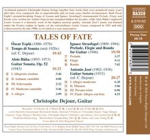 "Tales of Fate" ist der Titel. Es folgen Komponisten und Stücke. Dauer der Stücke ist angegeben. Künstler: Christophe Dejour.