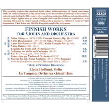FINNISH WORKS FOR VIOLIN AND ORCHESTRA. Stücke von Selim Palmgren, Väinö Haapalainen, Aarre Merikanto und anderen.