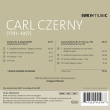 Carl Czerny (1791-1857): Symphonien Nr.2 D-Dur op.781 Nr.6 g-moll, CD
