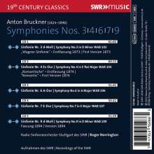 Anton Bruckner (1824-1896): Symphonien Nr.3,4,6,7,9, 5 CDs